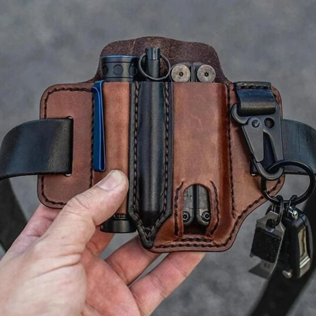 FUNDA MULTIUSOS EN CUERO PARA CINTURÓN®