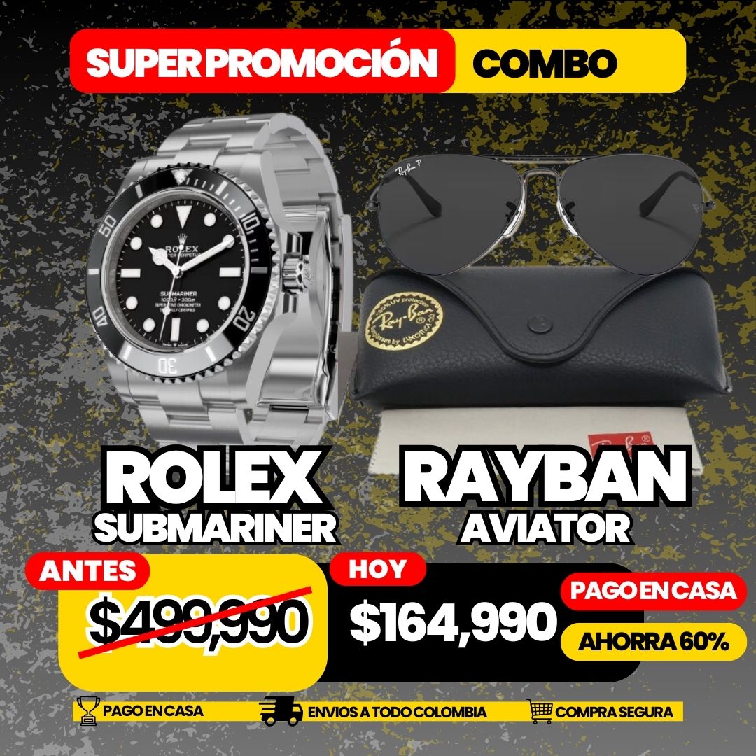 RELOJ ROLEX SUBMARINER+GAFAS RAYBAN