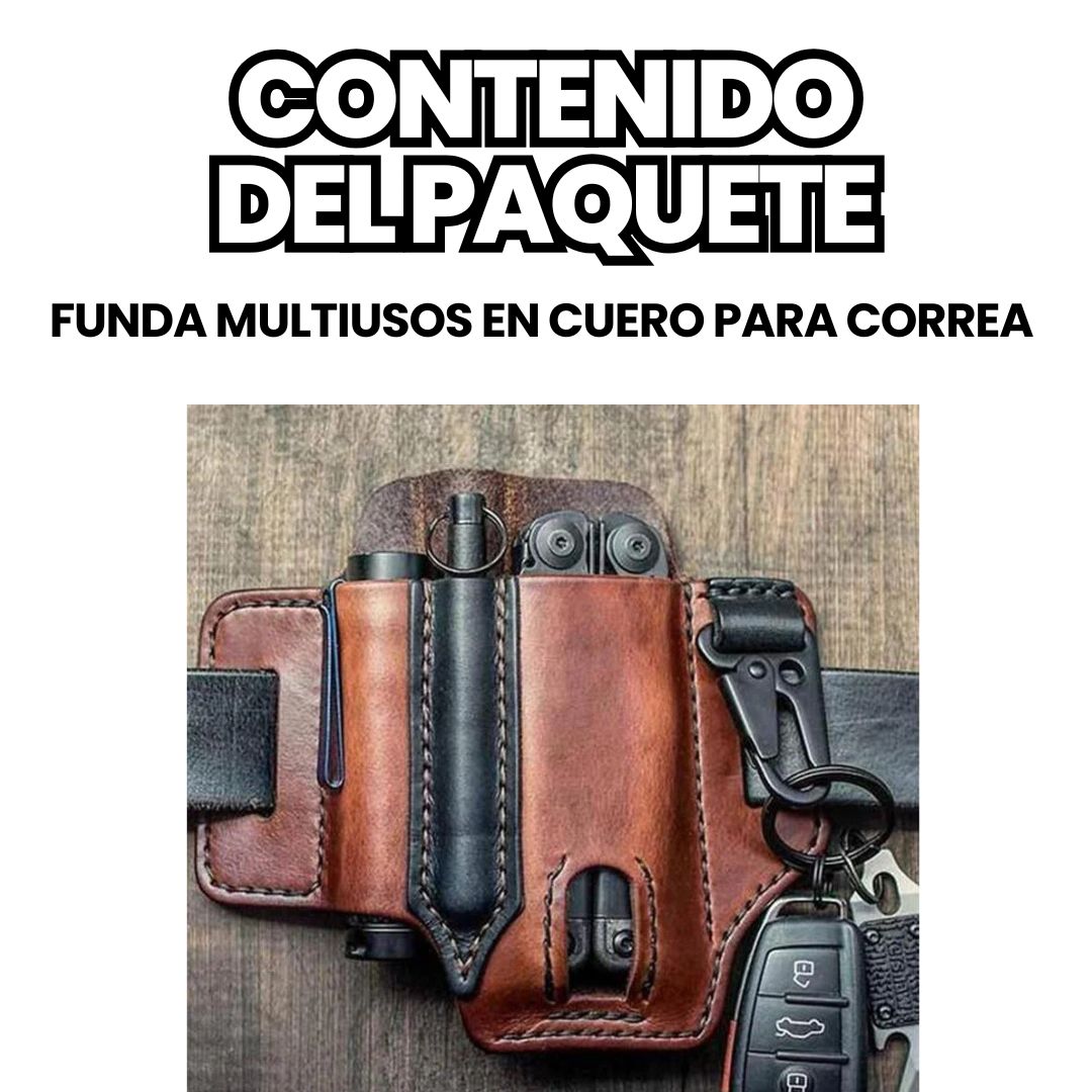 FUNDA MULTIUSOS EN CUERO PARA CINTURÓN®