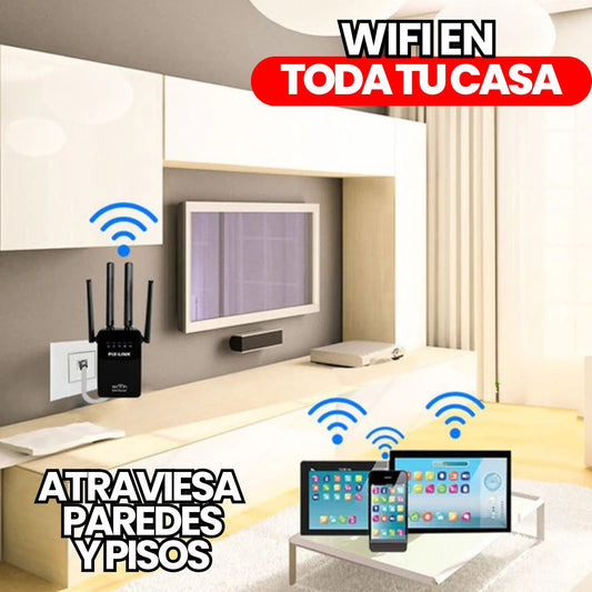 AmpWifi 10 - AMPLIFICADOR DE VELOCIDAD DE WIFI - MAS DE 120 METROS CUADRADOS