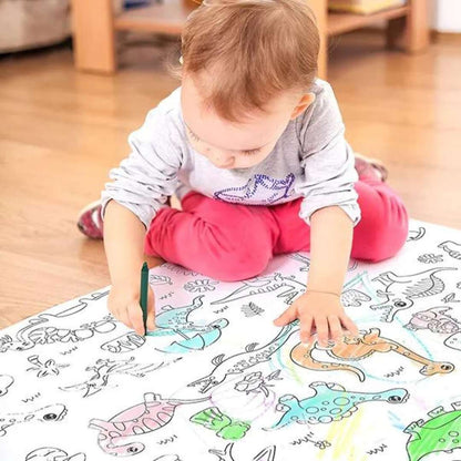 FunPaint® - LIENZO BORRABLE INFINITO PARA PINTAR CON ADHESIVO (niños de 1 a 8 años)