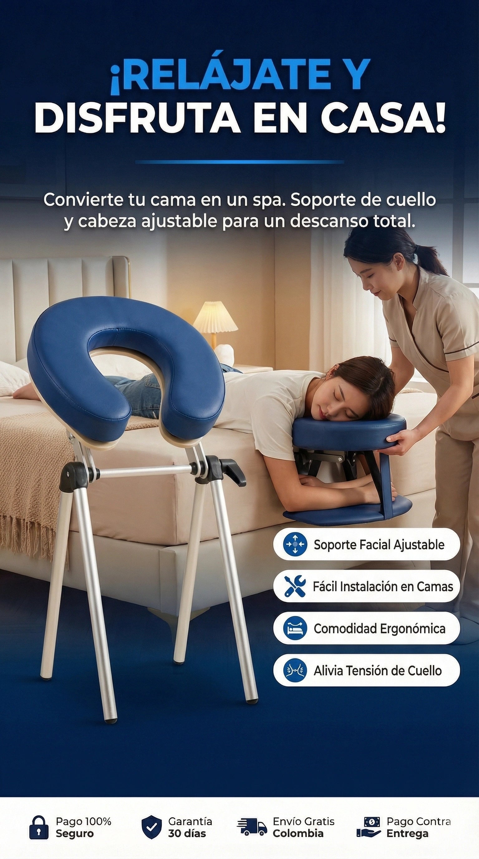 Soporte de cabeza para masajes